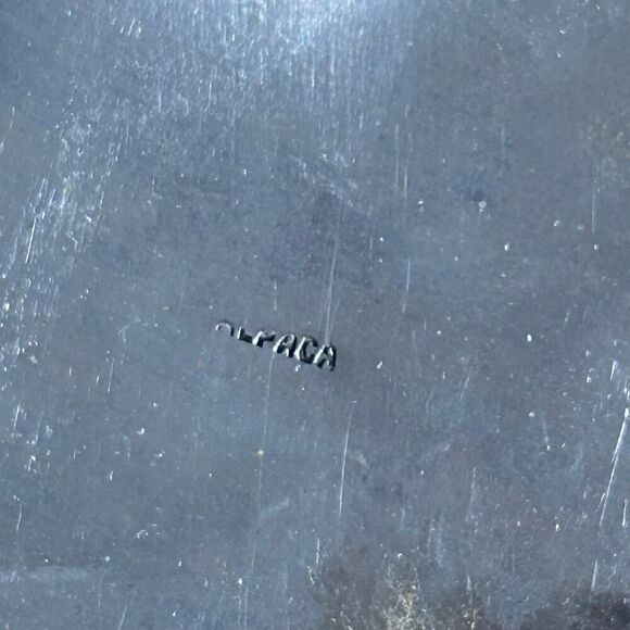 Vintage Western Mexico Signed Alpaca Silver and Mother of Pearl Belt Buckle - Picture 5 of 7